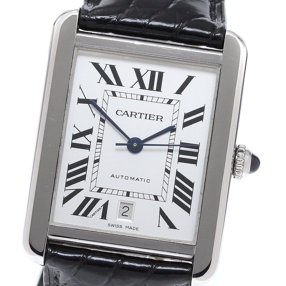 カルティエ CARTIER W5200027 タンクソロ XL デイト 自動巻き メンズ 良品 _966452