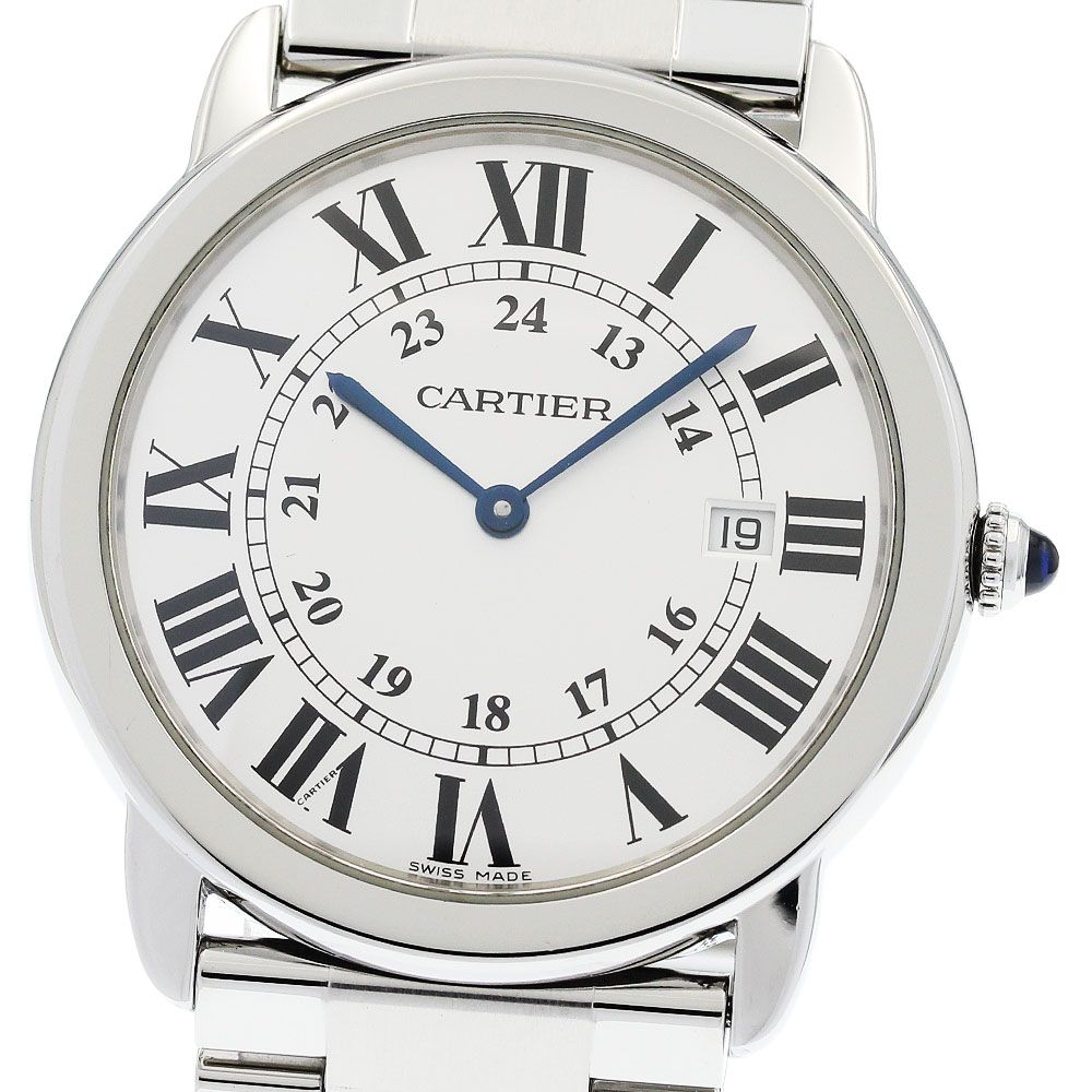 カルティエ CARTIER W6701005 ロンドソロ LM デイト クォーツ メンズ 良品 _960823 151,800円