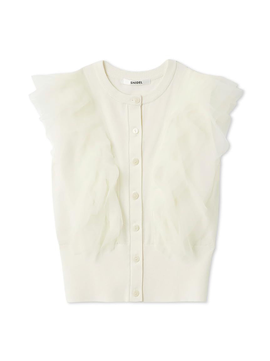 新品 [スナイデル] チュールフリルクルーニット SWNT261194 レディース IVR Free Size