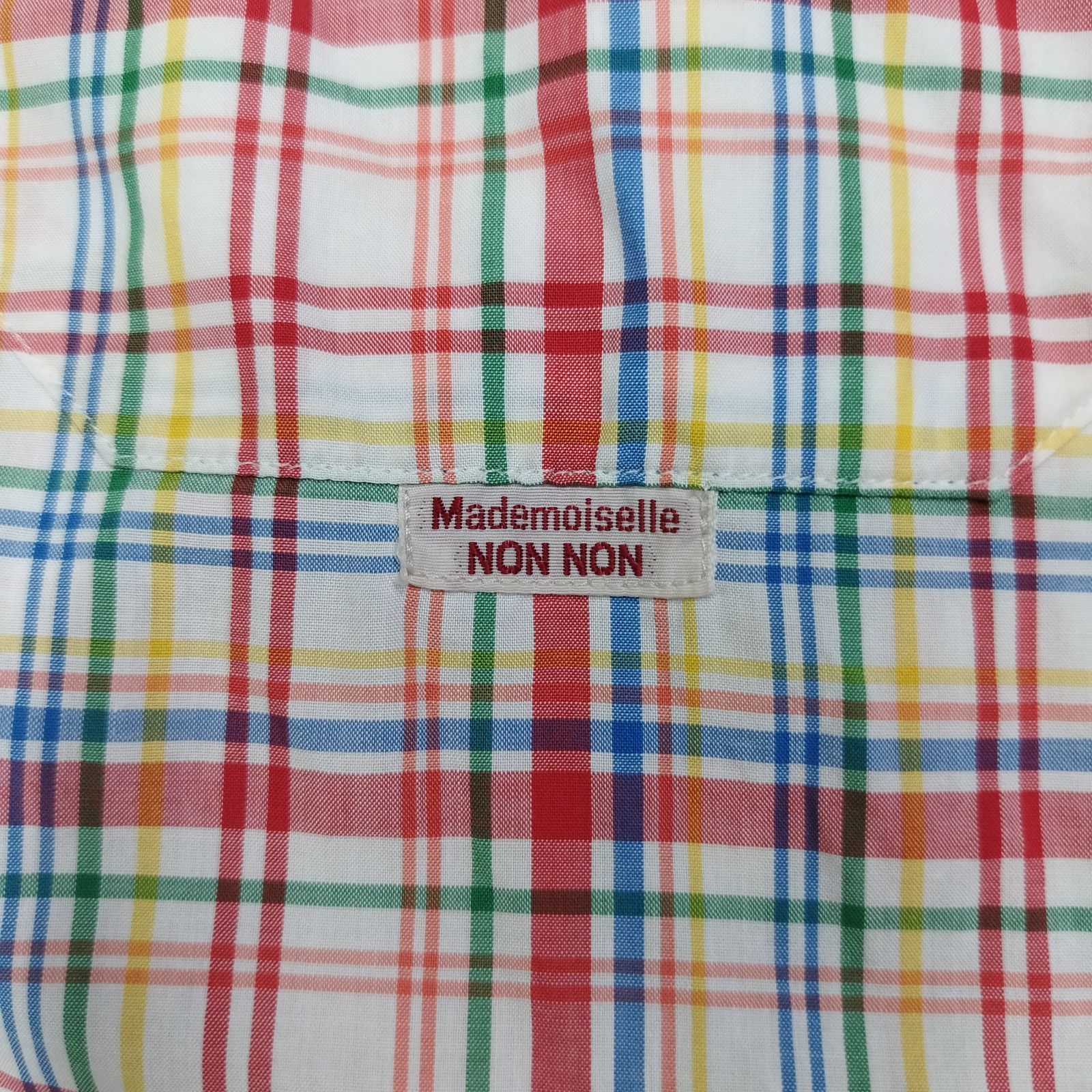 Mademoiselle NON NON マドモアゼルノンノン 長袖 シャツ チェック