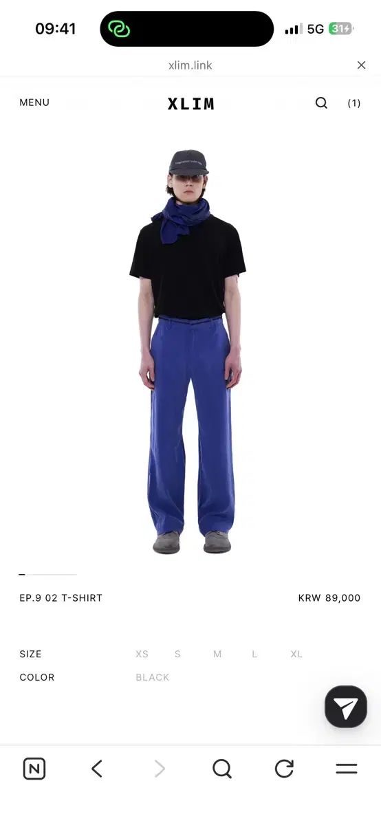 xlim EP 9 02 Tシャツ ブラック L