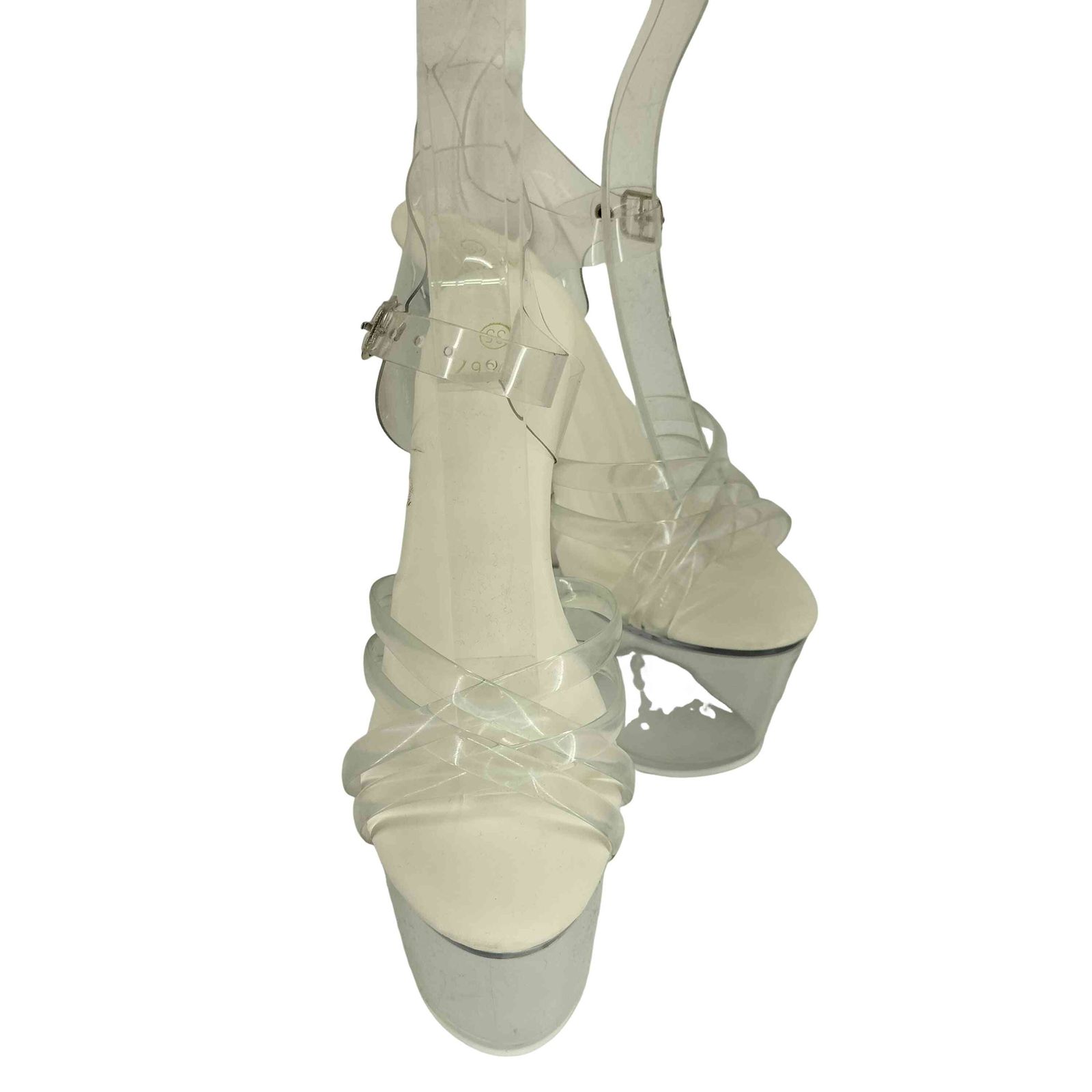 Used Fulgi USED Used Clothes Clear Platform Heeled Sandals for Women EUR: 35