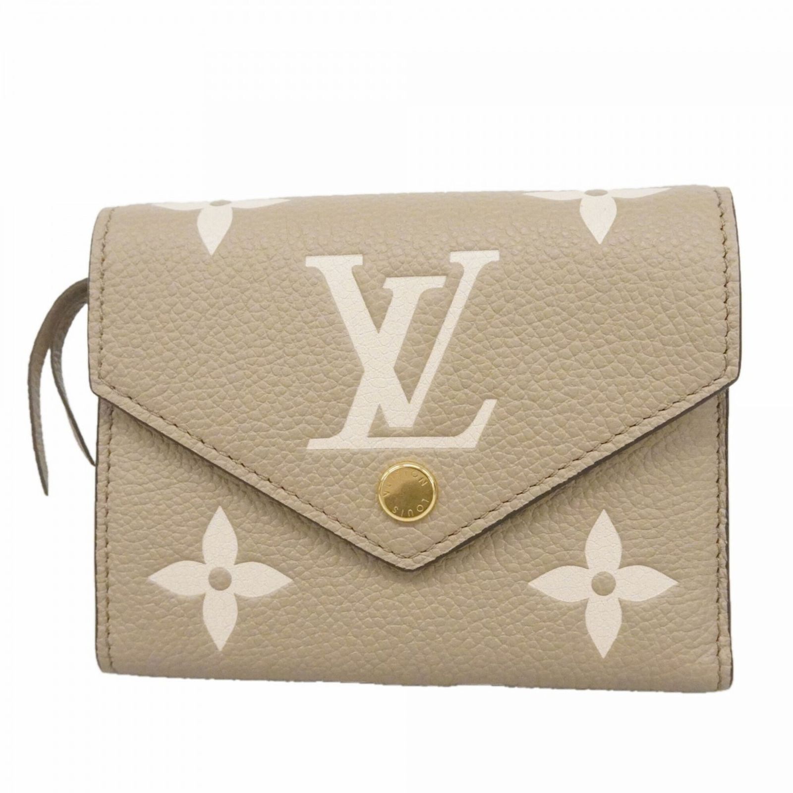 ルイ・ヴィトン(Louis Vuitton) ルイ・ヴィトン 三つ折り財布 モノグラム・アンプラント バイカラー ポルトフォイユヴィクトリーヌ M81861 トゥルトレール クレームレディース