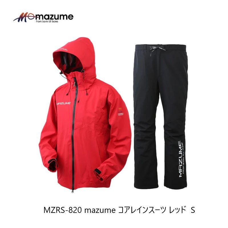 MZRS-820 mazume コアレインスーツ S レッド / レインウェア 上下