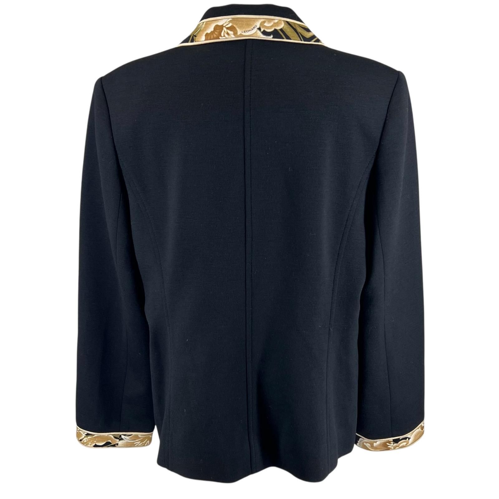 極美品△LEONARD FASHION レオナール ファッション ウール100％ 花柄