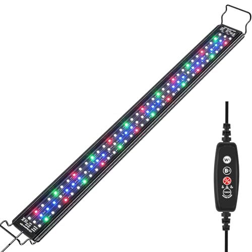 【新品】DEWEL 水槽 ライト ledライトアクアリウム LEDライト 水槽照明 熱帯魚ライト タイマー 6H/10H/12H/24H 防水 3つの照明モード 10段階明るさ調整 観賞魚飼育 水草育成 スライド式 水槽対応 省エネ 50000時 長寿命(75