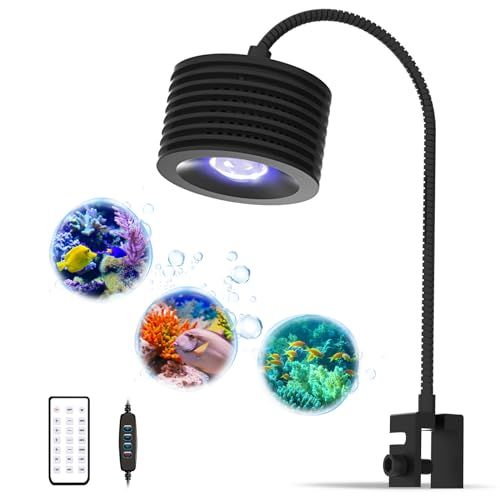 【新品】Lominie アクアリウム ライト 水槽 led 水槽 海水 照明 サンゴ LEDライト 調光可能 小型 水槽用 海水魚飼育 珊瑚用ライト クリップ式