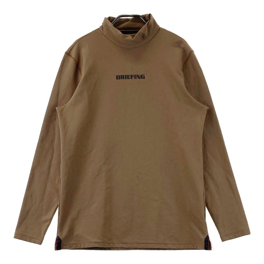 サイズ：L BRIEFING GOLF ブリーフィング 裏起毛 ハイネック 長袖Tシャツ ブラウン系 [240101609283] ゴルフウェア メンズ ストスト