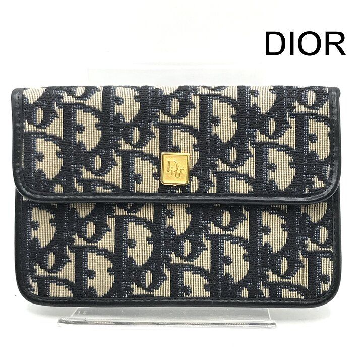 超美品 Christian Dior ディオール トロッター キャンバス ロゴ ポーチ