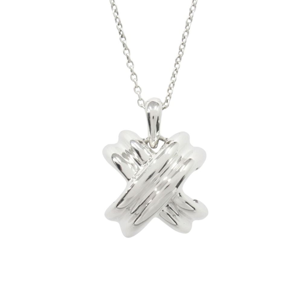 新品同様 TIFFANY&Co. ティファニー 新品仕上げ済 シグネチャー クロス ネックレス SV925 1990年 ヴィンテージ 45cm シルバー メンズ レディース 古着 中古 USED