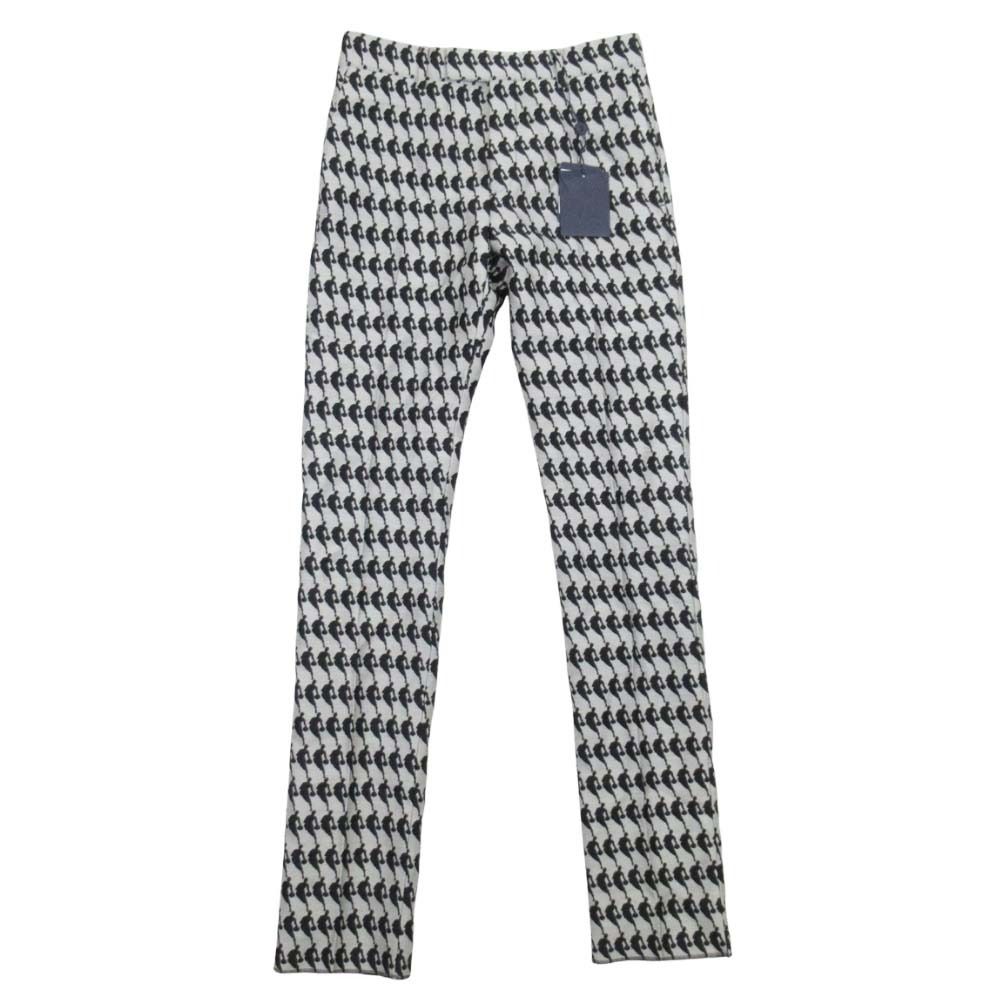未使用 LOUIS VUITTON ルイヴィトン 21ss NBAロゴ ジャガード パンツ スラックス ノータック トラウザーズ 40 グレー ブラック メンズ 古着 中古 USED