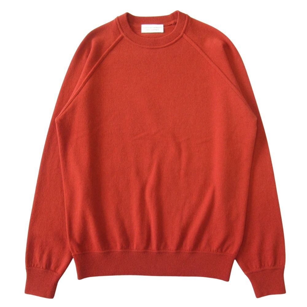新品同様 FILIPPO DE LAURENTIIS フィリッポ デ ローレンティス 25AW ウール カシミヤ ハイゲージ ニット セーター サイズ48 オレンジ系 メンズ 古着 中古 USED