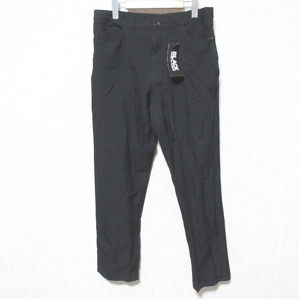 未使用 AD2014 BLACK COMME des GARCONS ブラックコムデギャルソン ポリ縮絨 パンツ 1O-P010 サイズL ブラック メンズ レディース 古着 中古 USED