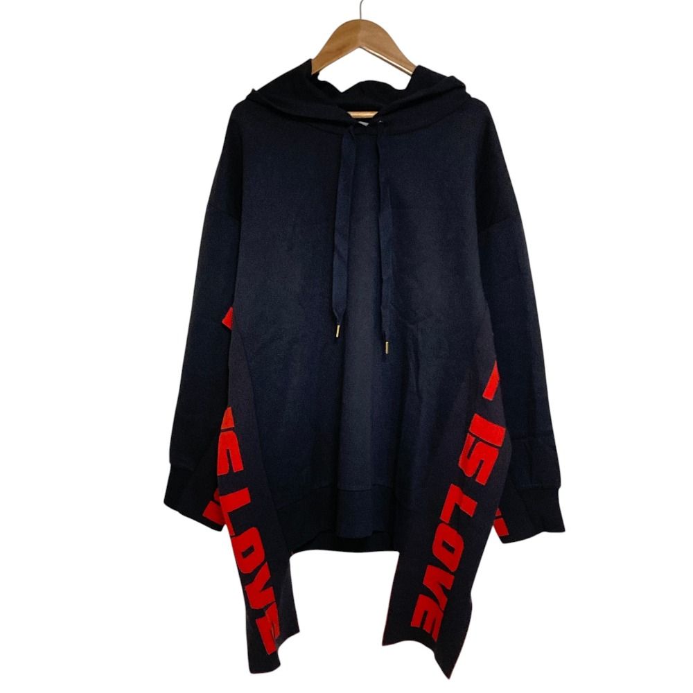 未使用 STELLA McCARTNEY ステラマッカートニー サイドライン フーデッドパーカー 502812 サイズ36 ネイビー レディース 古着 中古 USED