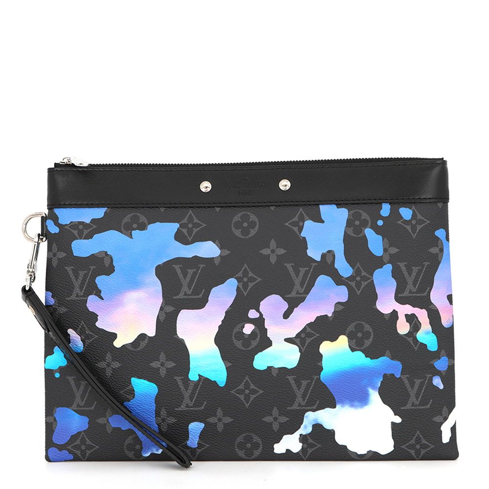 ルイヴィトン クラッチバッグ モノグラム・エクリプス ポシェット・トゥ・ゴー M81848 LOUIS VUITTON メンズ 黒