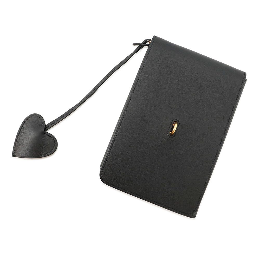 エルメス ノートカバー カルネ・シークレット ブラック/ゴールド金具 スイフト W刻印 HERMES アニマポリス 黒