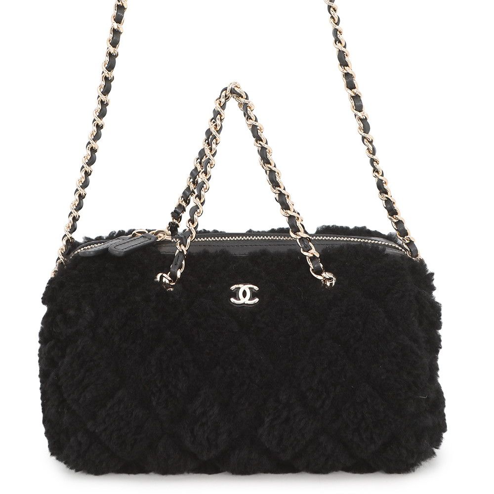 シャネル ハンドバッグ マトラッセ ココマーク ミニボストン シアリング AP4474 CHANEL 2way 黒