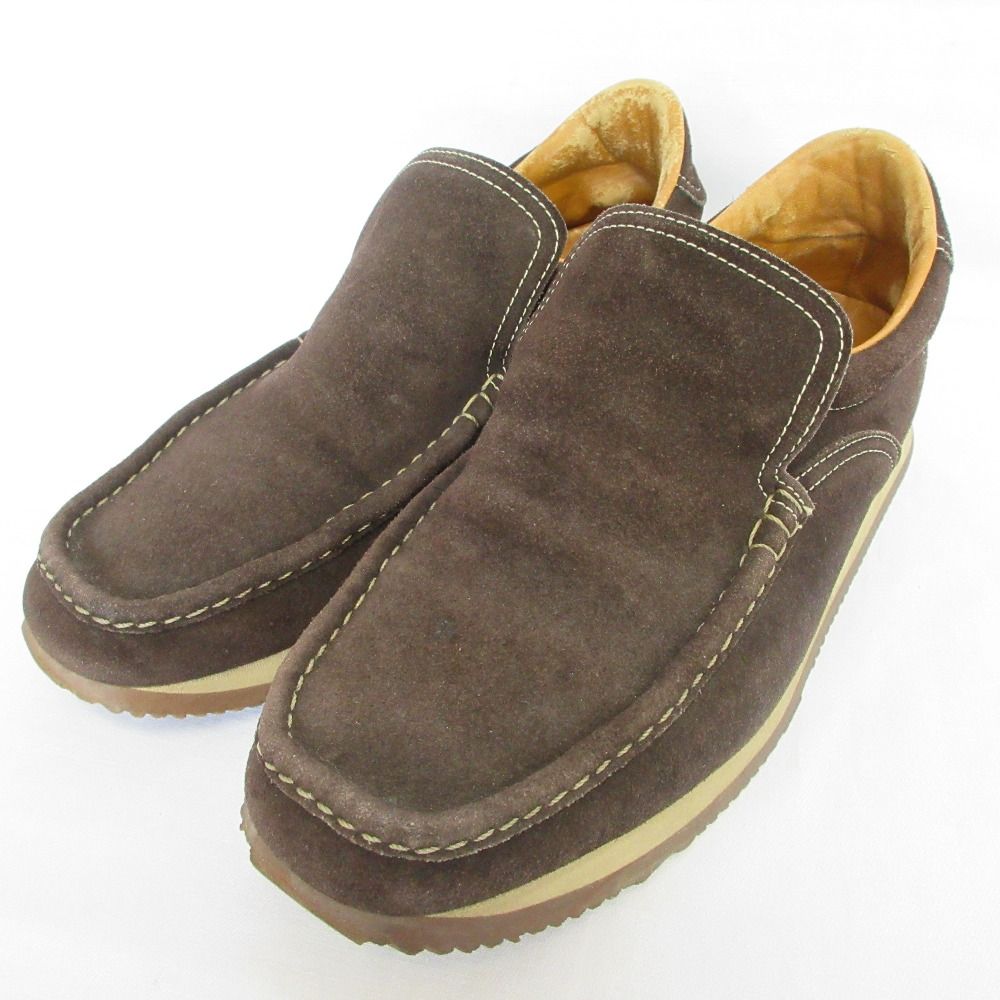 HERMES エルメス ターボ スエードレザー スリッポン スニーカー 42 1/2 27.5cm相当 ブラウン メンズ 古着 中古 USED