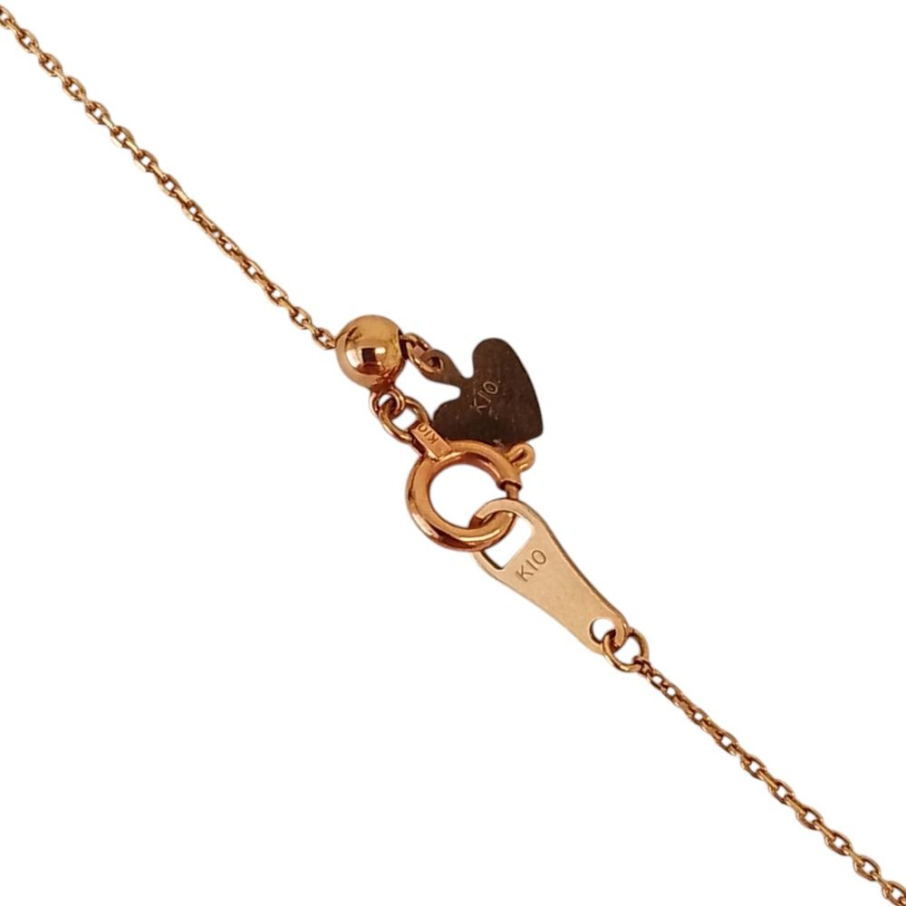 美品 nojess ノジェス K10 ハートモチーフ ネックレス ピンクゴールド