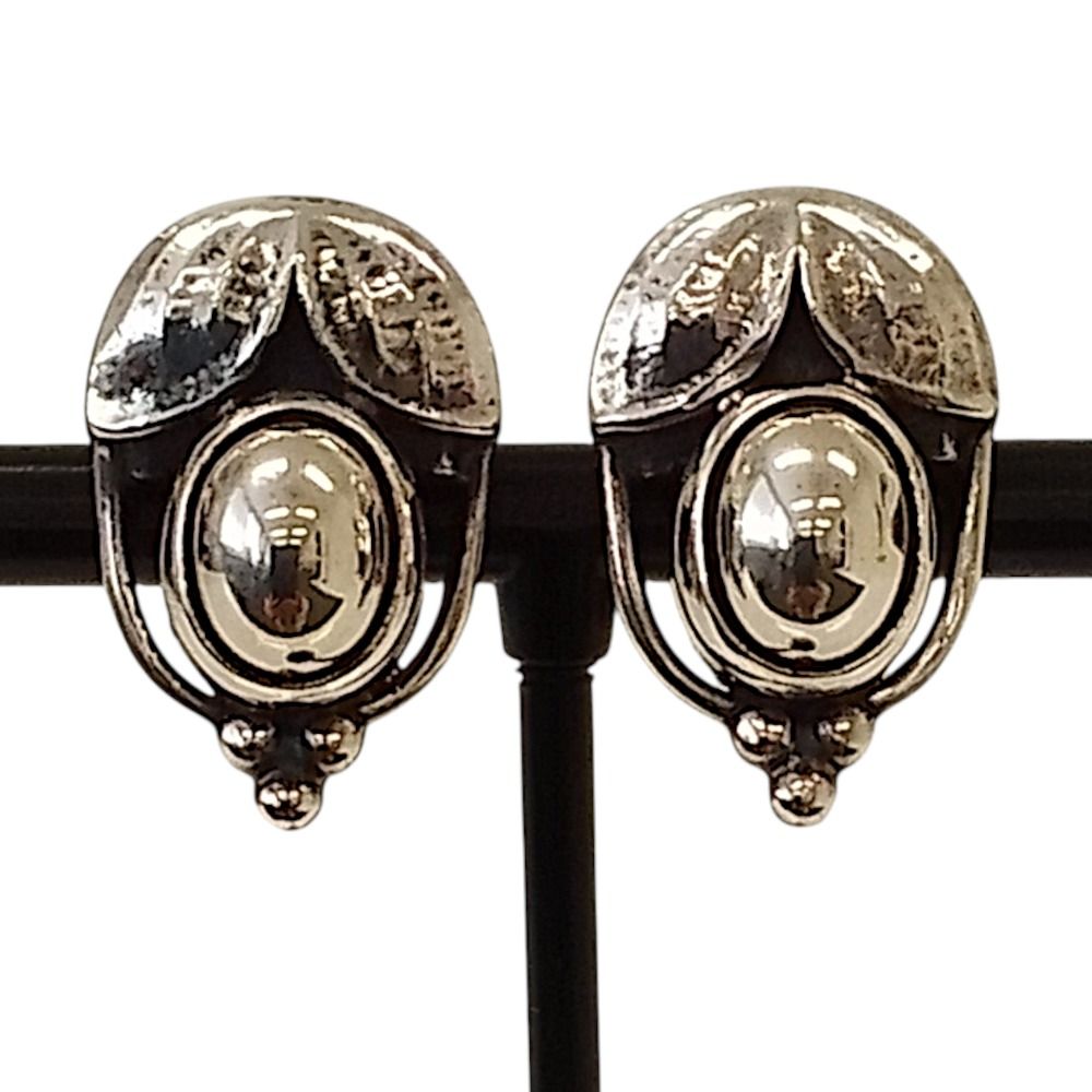美品 GEORG JENSEN ジョージジェンセン ヘリテージコレクション 2003 925 イヤリング シルバー レディース 古着 中古 USED
