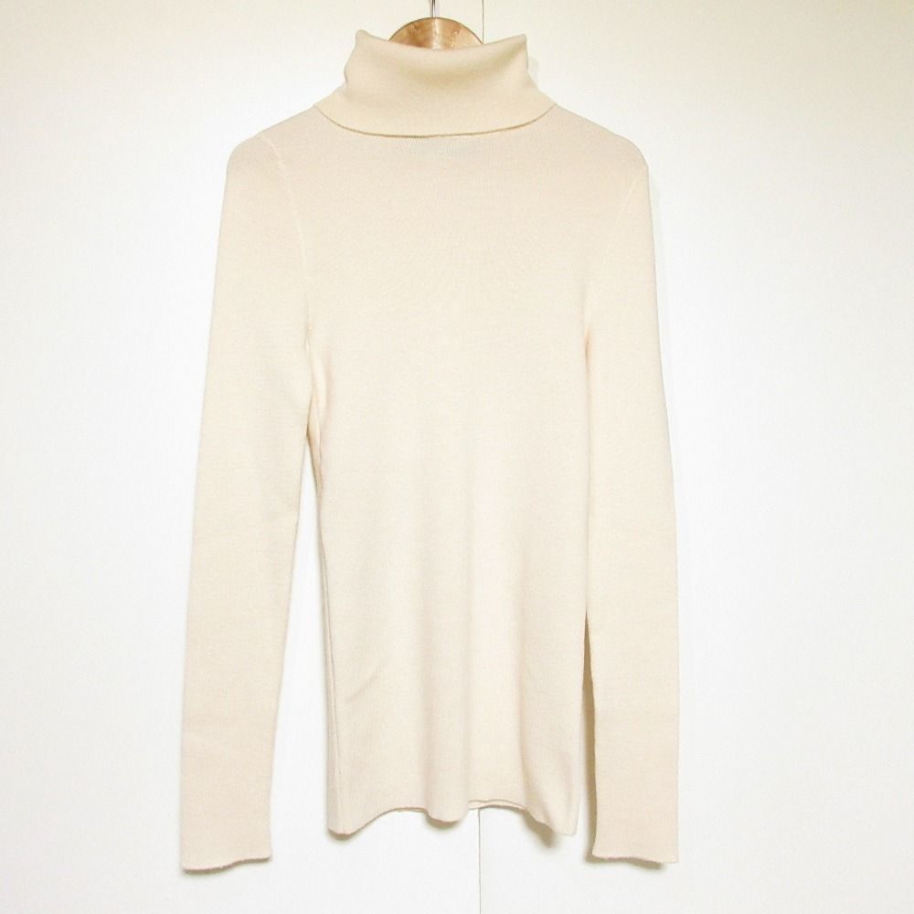 良品 GUCCI グッチ タートルネック ニットセーター 467680 Lサイズ ベージュ レディース 古着 中古 USED