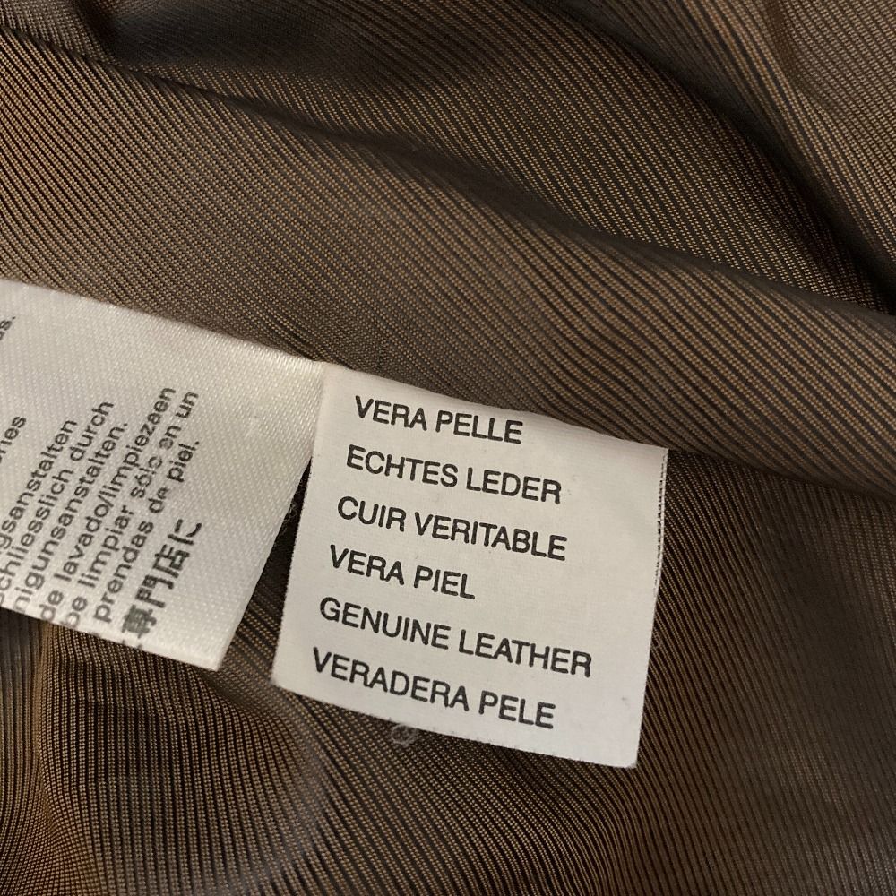良品 Max Mara マックスマーラ ステッチデザイン ラムレザー