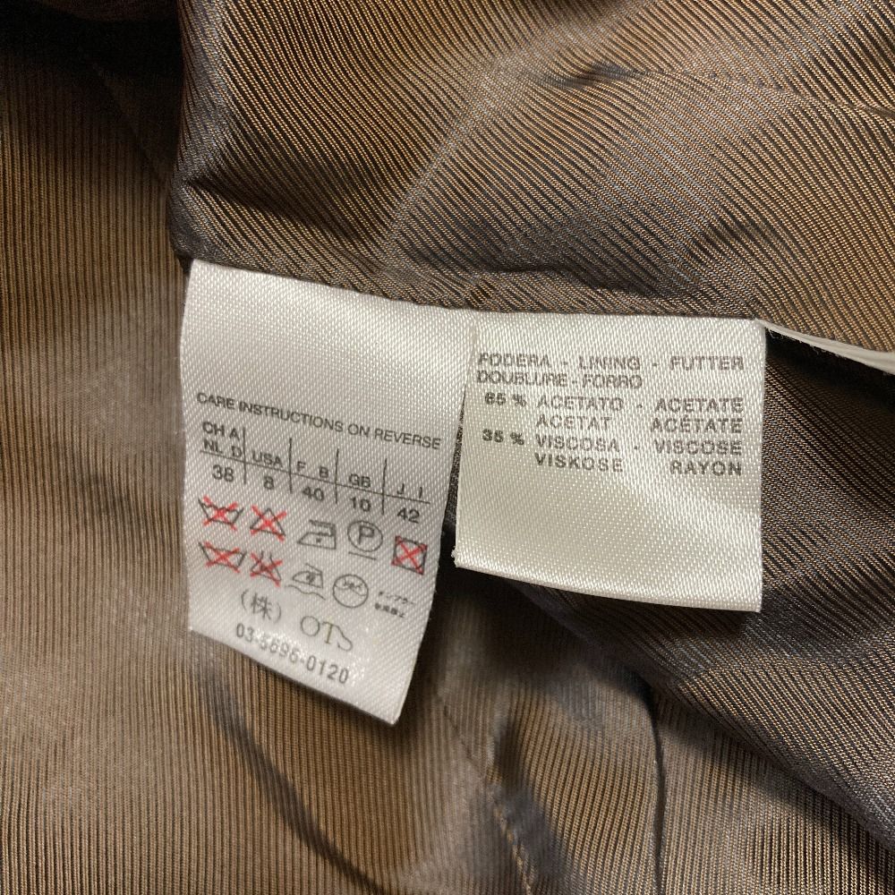 良品 Max Mara マックスマーラ ステッチデザイン ラムレザー