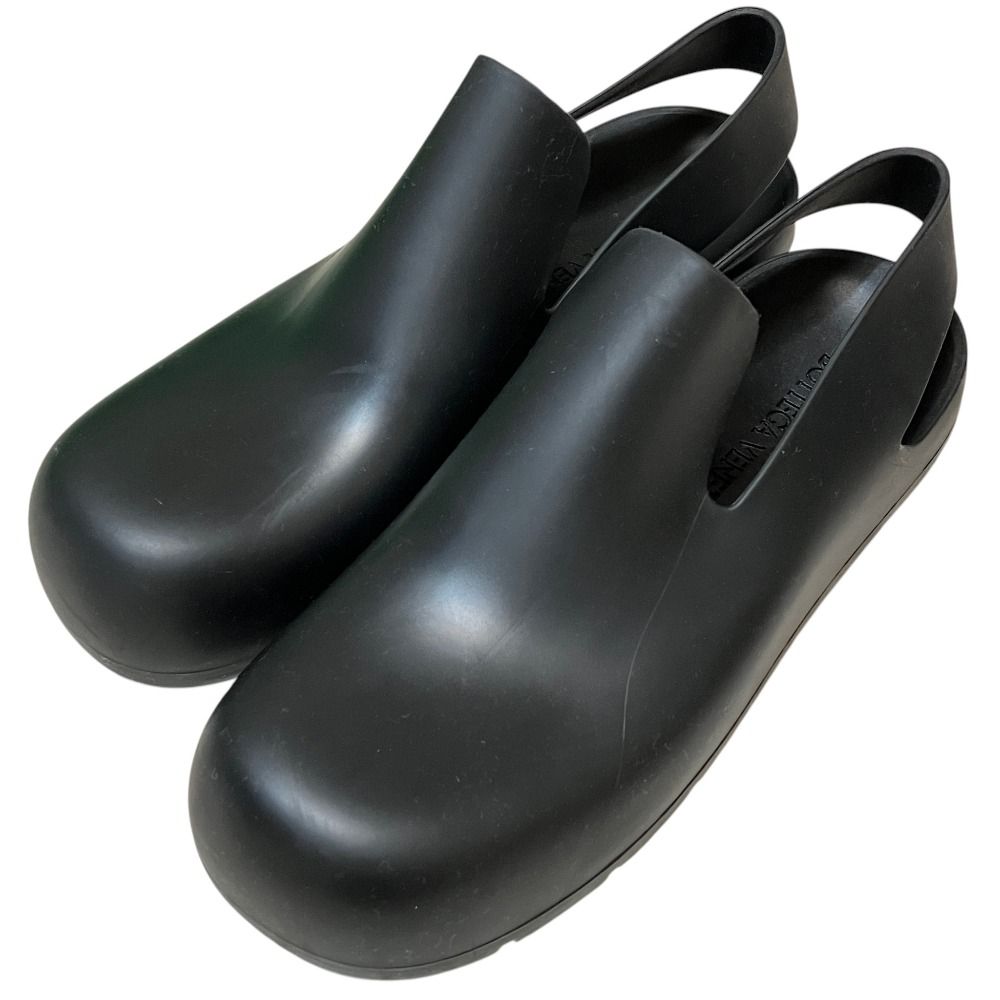 美品 Bottega Veneta ボッテガヴェネタ パドル スリングバック ラバーサンダル 661269V00P0 サイズ36 23cm相当ブラック レディース 古着 中古 USED