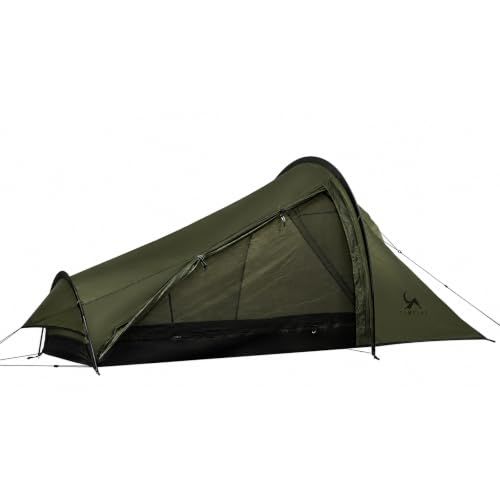 【新品】TOMOUNT ソロテント 15Dナイロン超軽量 1.2KG 1人用 バックパック 二重層 内蔵式 耐水圧3000mm 設営簡単 Bivy ダブルウォール 登山 自転車旅行 キャンプ アウトドア