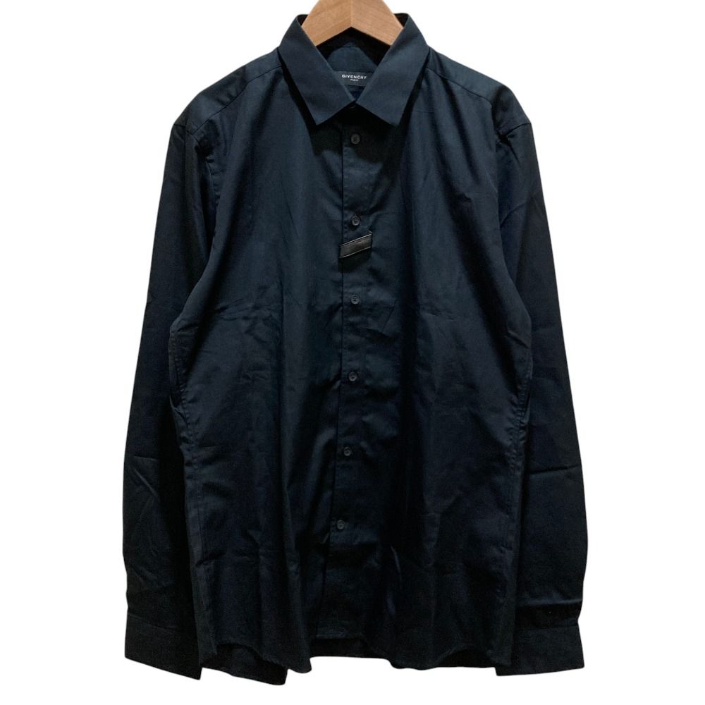 美品 GIVENCHY ジバンシィ ロングスリーブシャツ 41/16 ブラック メンズ 古着 中古 USED