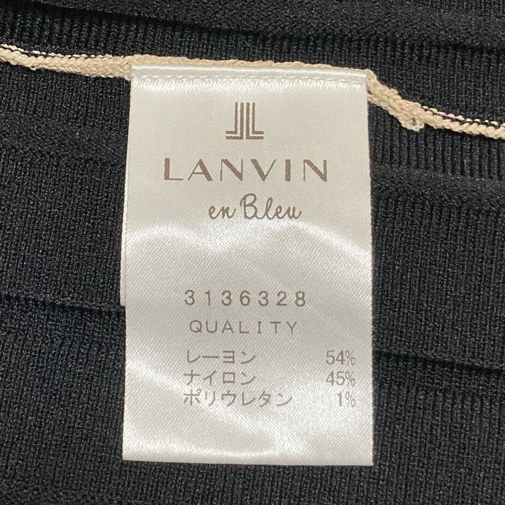 美品 LANVIN en Bleu ランバンオンブルー ノースリーブ プリーツニット