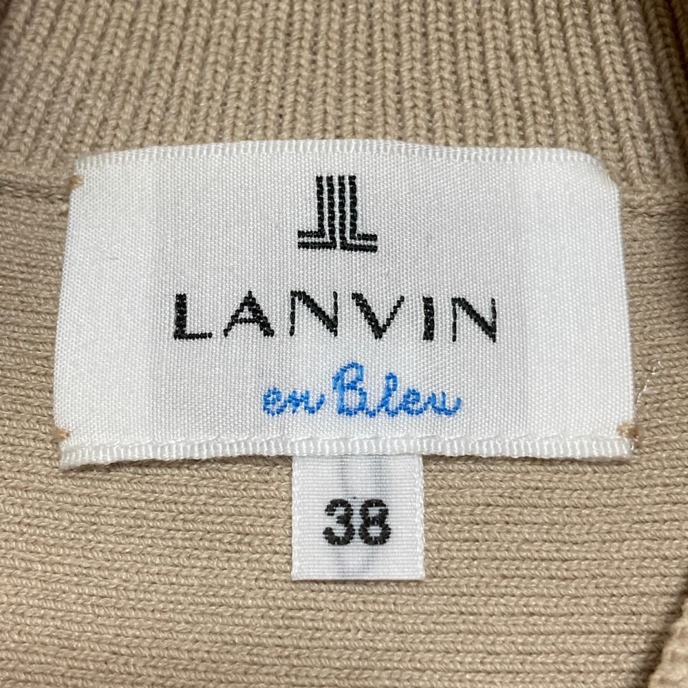 美品 LANVIN en Bleu ランバンオンブルー ノースリーブ プリーツニット