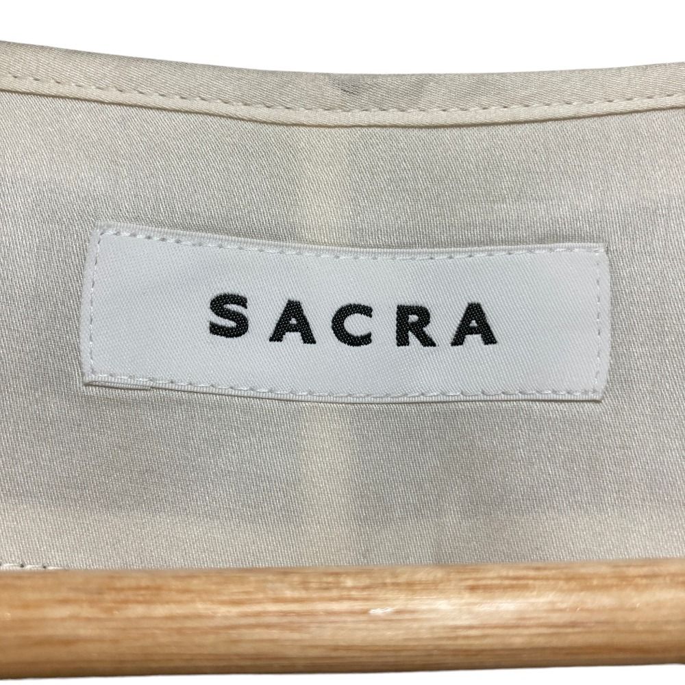 美品 23SS SACRA サクラ リネン コットン バスケット ジレ 123105061