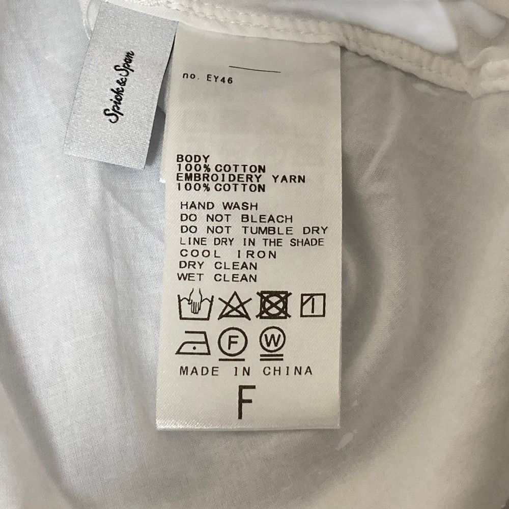 美品 24AW Spick & Span スピックアンドスパン コットンエンブロイ