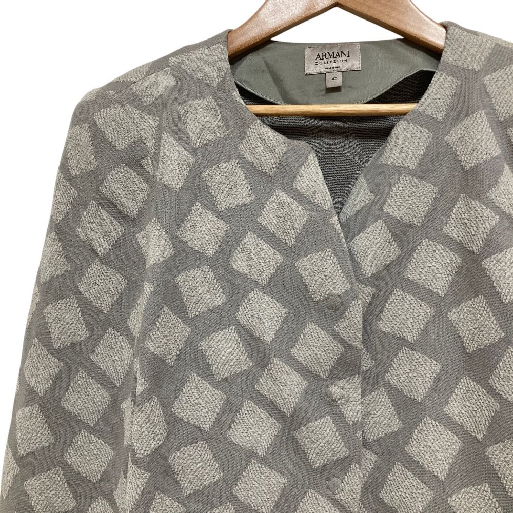 美品 ARMANI COLLEZIONI アルマーニコレツォーニ ノーカラージャケット