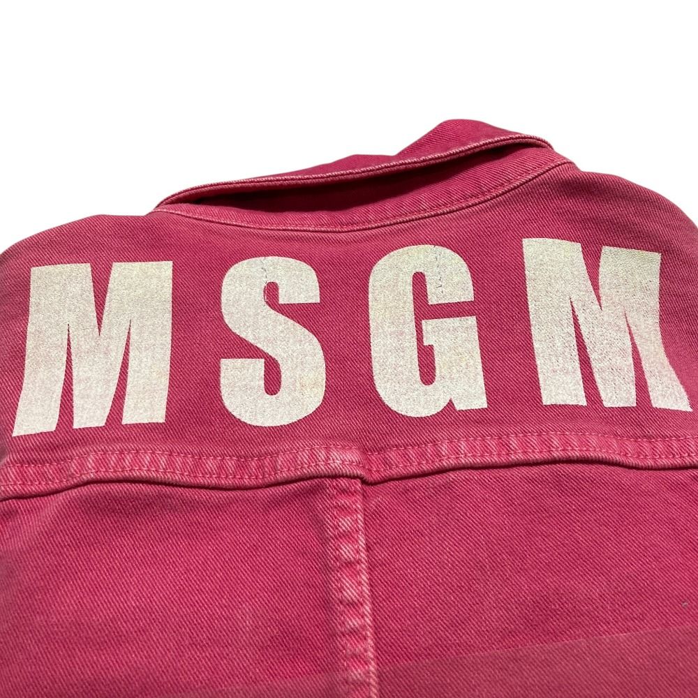 良品 MSGM エムエスジーエム バックロゴプリント カラーデニム 