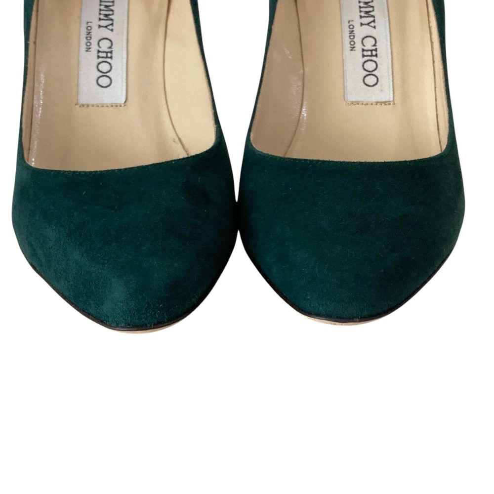 良品 JIMMY CHOO ジミーチュウ スエードレザー アーモンドトゥパンプス