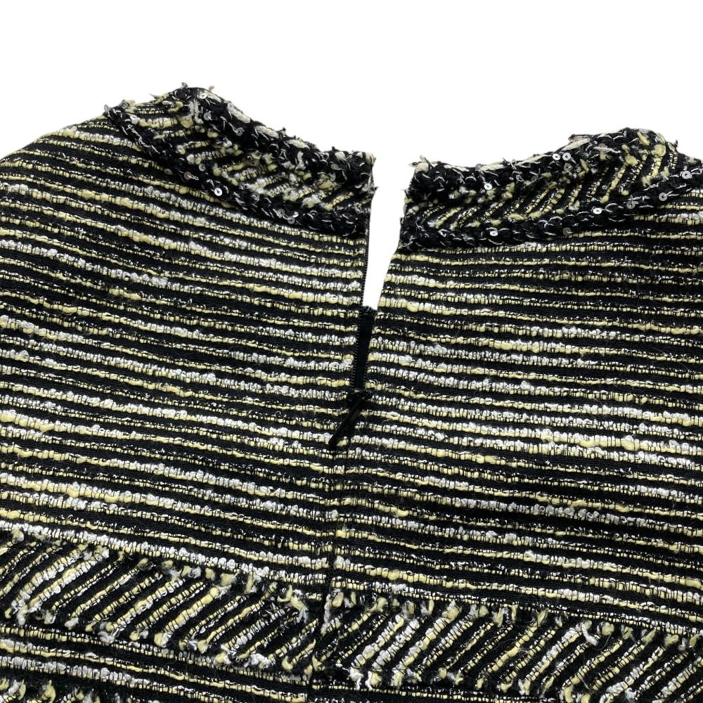 美品 Rene ルネ イタリア製生地 ショートスリーブ ツイード ワンピース