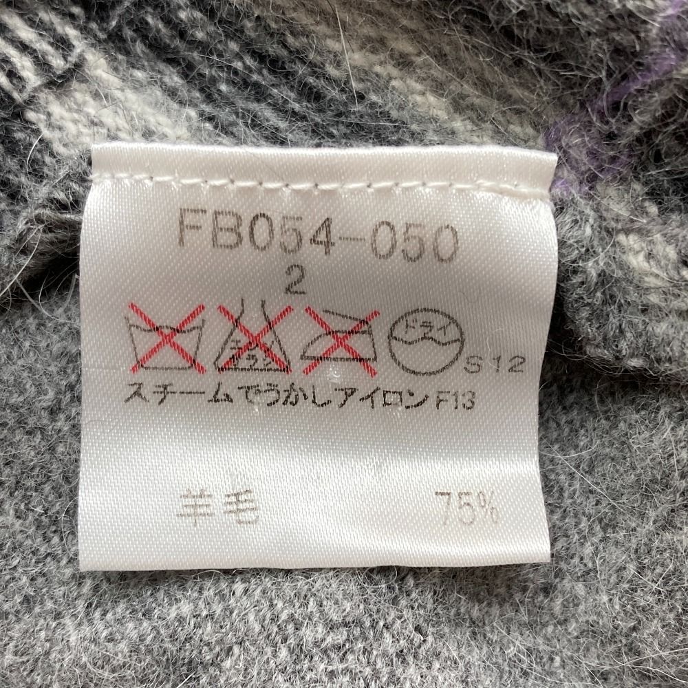 美品 BURBERRY LONDON バーバリーロンドン チェック アンゴラブレンド