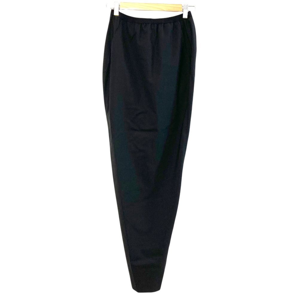 美品 23AW Rick Owens リックオウエンス Soft pillar long skirt ロングスカート RP02C1331 サイズI38 ブラック レディース 古着 中古 USED