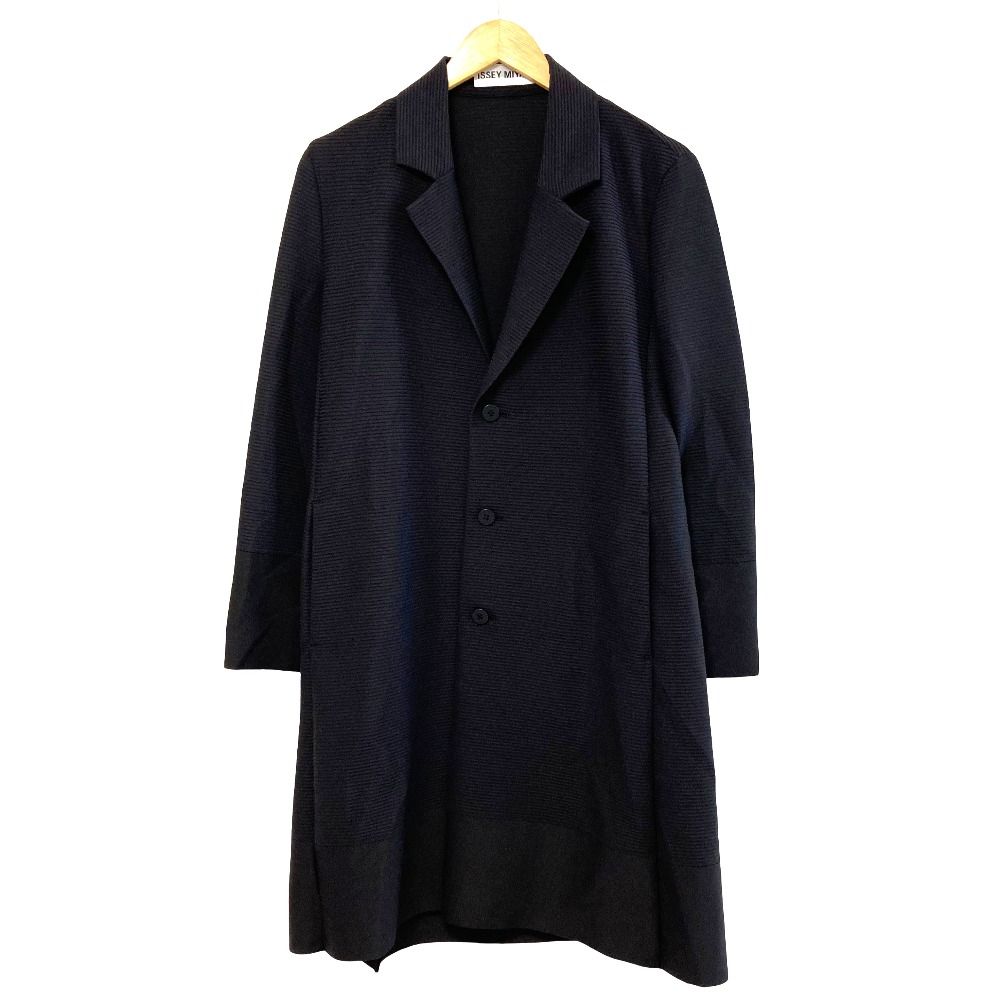 美品 22AW ISSEY MIYAKE イッセイミヤケ プリーツ チェスターコート