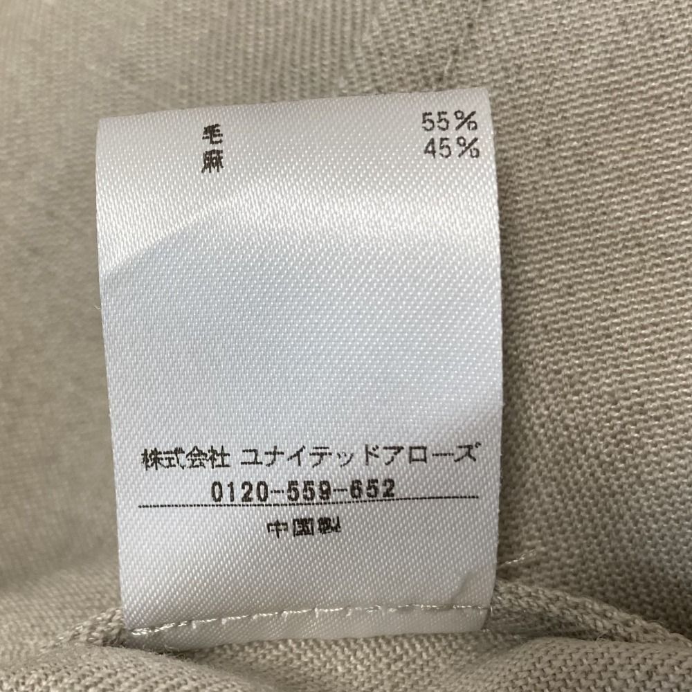美品 conte コンテ ウールリネン グラスタック ロング ワンピース