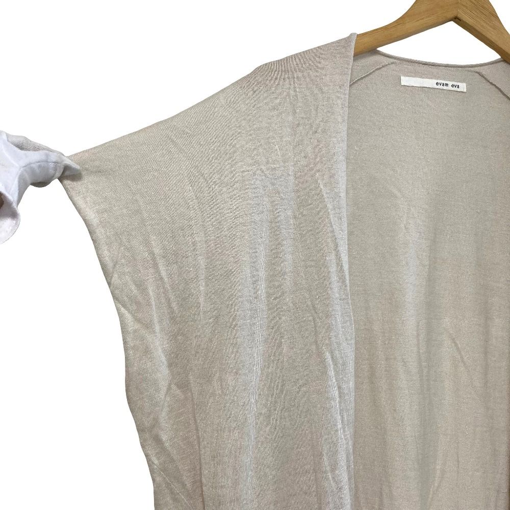 良品 evam eva エヴァムエヴァ linen robe vest リネン ニット ローブ