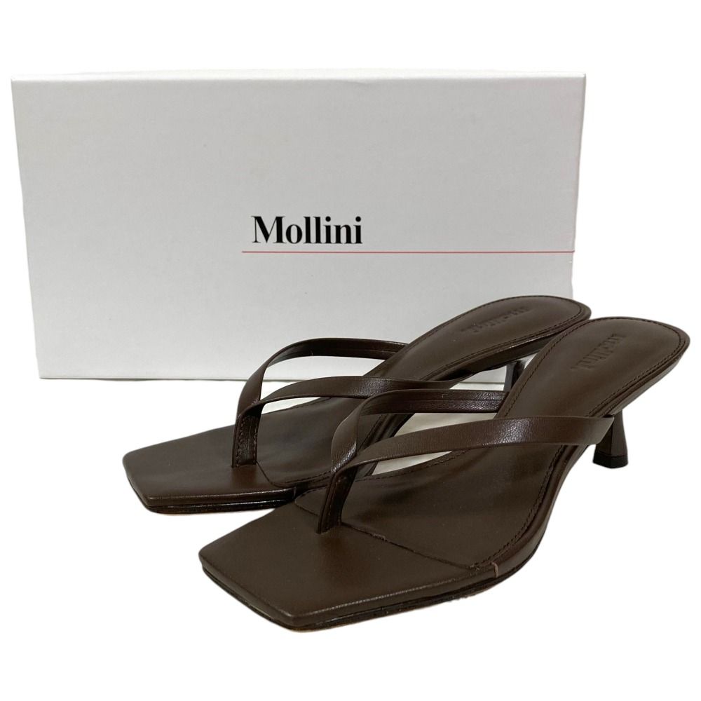 新品同様 25SS Mollini モリーニ LETHER TONGS レザー トングサンダル
