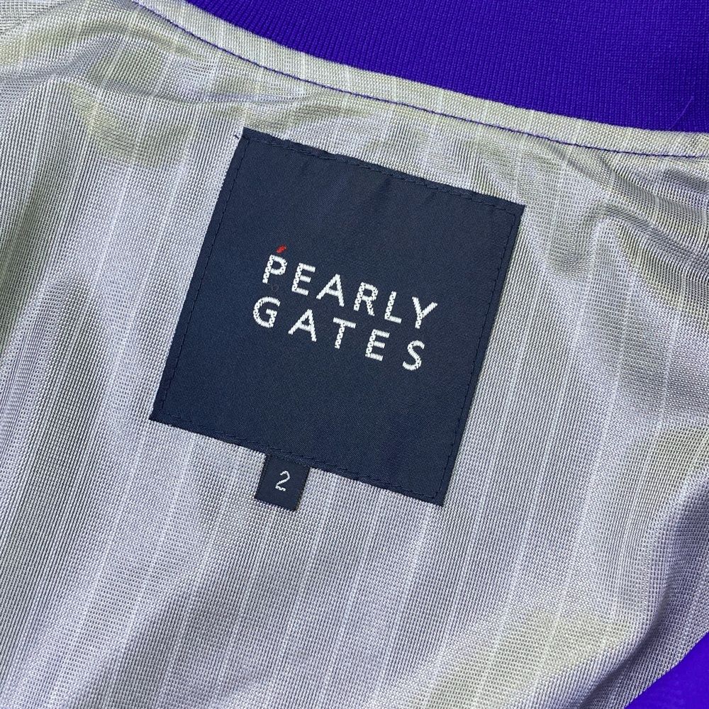 サイズ：2 PEARLY GATES パーリーゲイツ  蓄熱ジップジャケット チェック柄 パープル系 [241003001478] ゴルフウェア レディース ストスト サイズ：2 PEARLY GATES パーリーゲイツ 蓄熱ジップジャケット