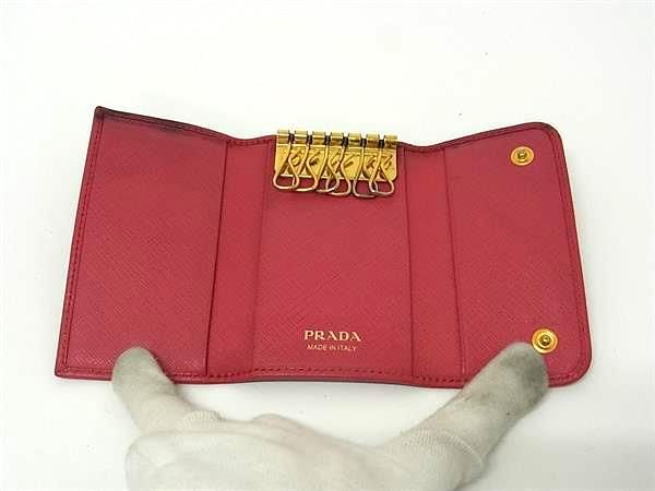 PRADA プラダ サフィアーノレザー 6連 キーケース 鍵入れ レディース