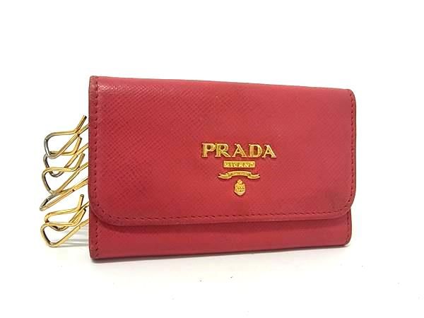 PRADA プラダ サフィアーノレザー 6連 キーケース 鍵入れ レディース