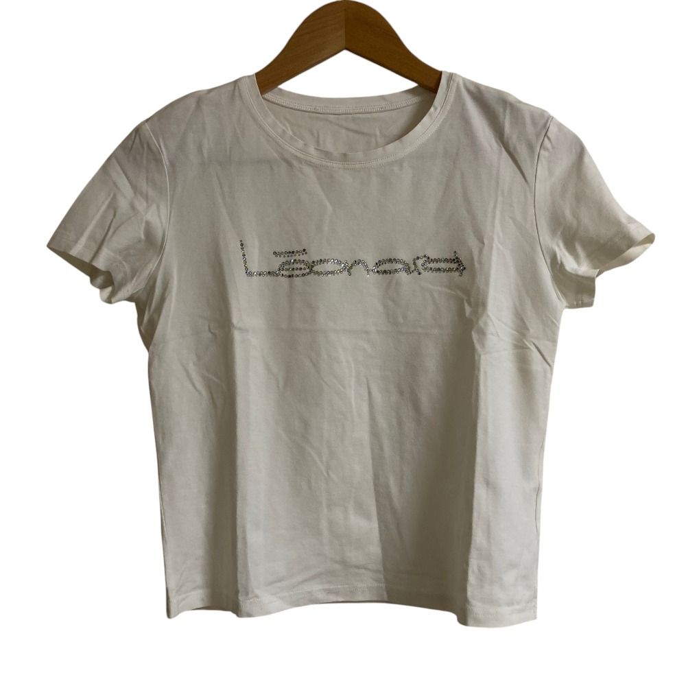 Tシャツレオナール 美品 LEONARD レオナールファッション ラインストーンロゴ Tシャツ