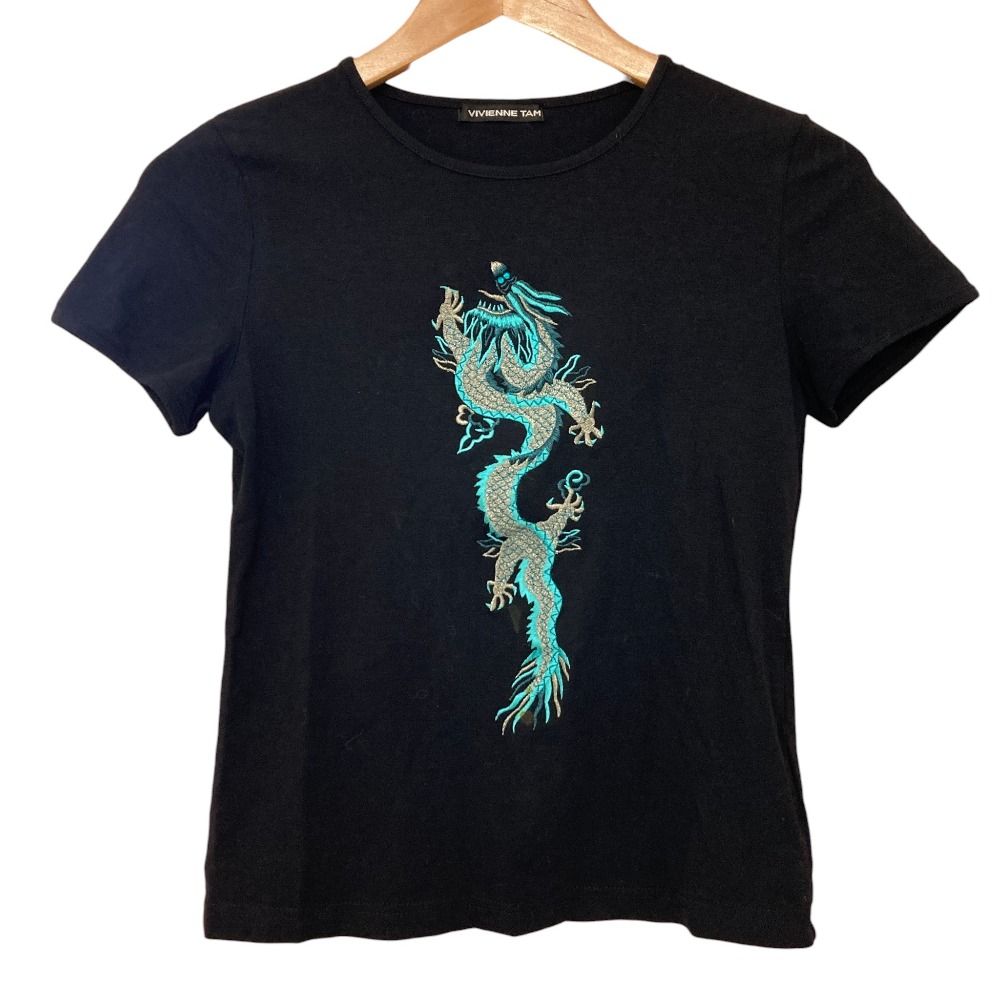 美品 VIVIENNETAM ヴィヴィアンタム 龍刺繍 半袖 Tシャツ 016-260663