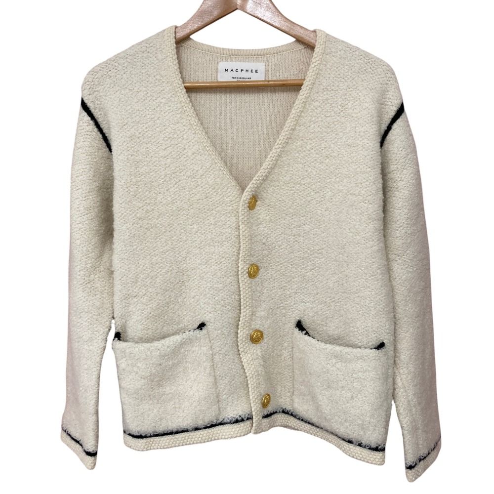 美品 23AW MACPHEE マカフィー トゥモローランド ムートン Vネック